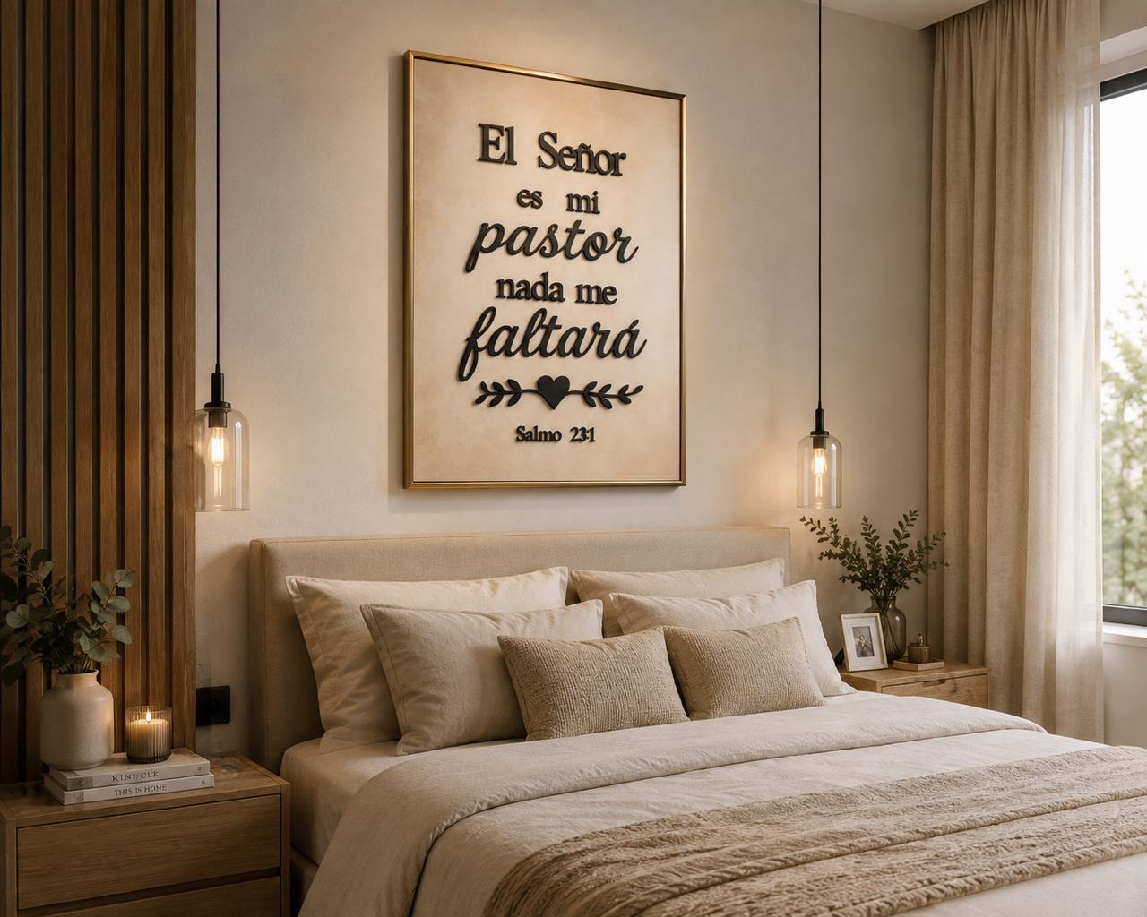🙏 Cuadro Cristiano en Relieve | "El Señor es mi Pastor"