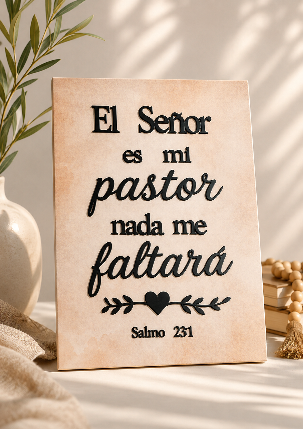 🙏 Cuadro Cristiano en Relieve | "El Señor es mi Pastor"
