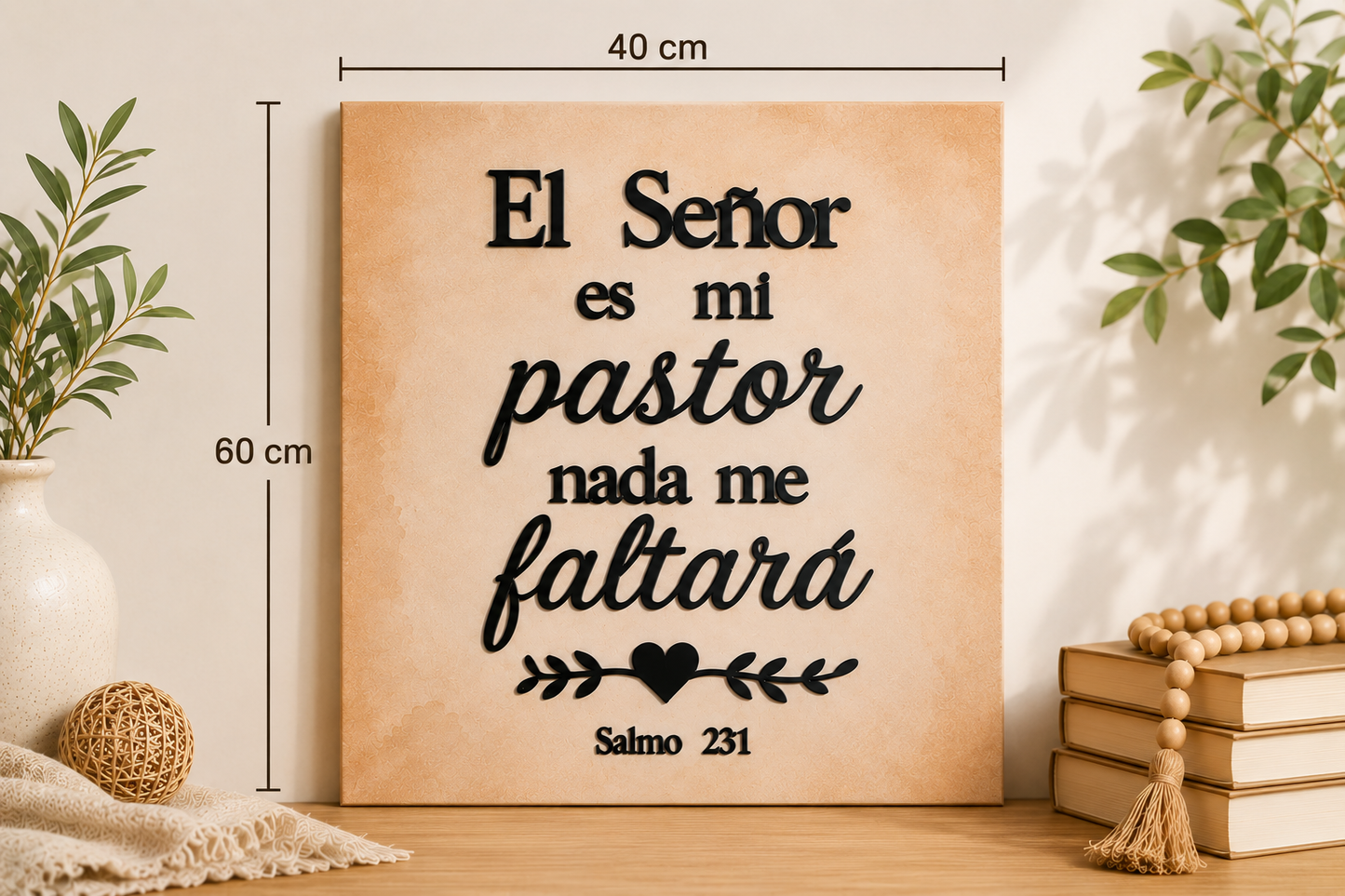 🙏 Cuadro Cristiano en Relieve | "El Señor es mi Pastor"