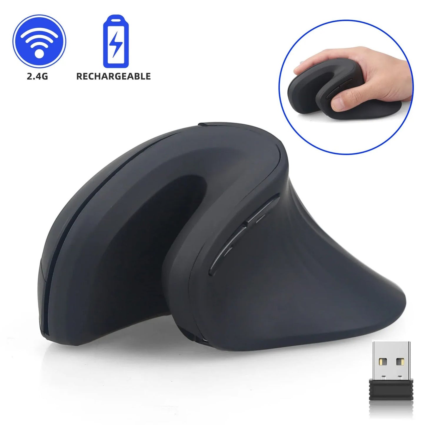 Mouse Inalámbrico Vertical Ergonómico E11🖱