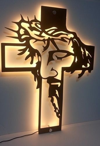 ✝️Arte De Pared De Jesús en la Cruz Con Led | Fe que Ilumina tu Hogar